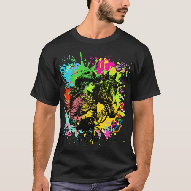 Camiseta arte abstracto cavallo (Anverso)