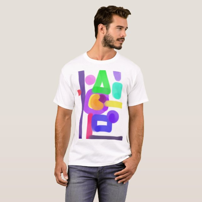 Camiseta Arte abstracto colorido 14 (Anverso completo)