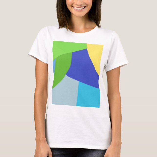 Camiseta arte abstracto colorido moderno (Anverso)