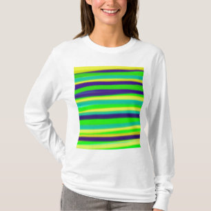Camiseta Arte abstracto con tiras de cal verde