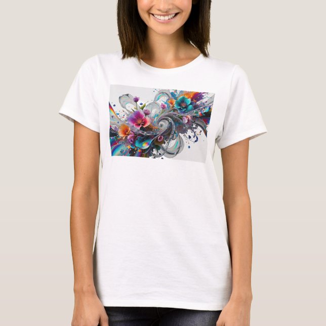 Camiseta ARTE ABSTRACTO Cool Silver Impresión de Moda (Anverso)
