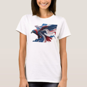 Camiseta Arte abstracto de águila naval impactante para ves