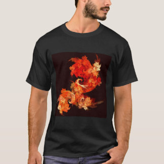 Camiseta Arte abstracto de aves de fuego bailando