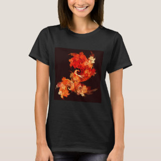 Camiseta Arte abstracto de aves de fuego bailando