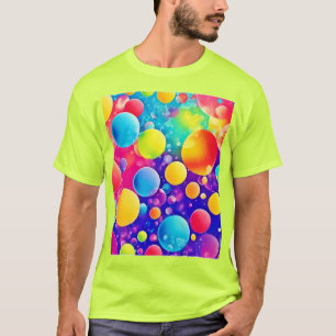 Camiseta Arte abstracto de burbujas coloridas
