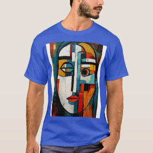 Camiseta Arte abstracto de cara confusa
