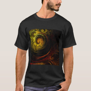 Camiseta Arte abstracto de color rojo floral de Sunrise