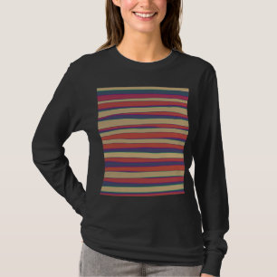 Camiseta Arte abstracto de color vintage a rayas