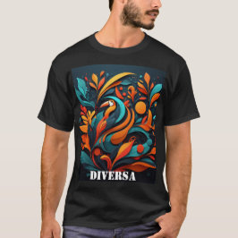 Camiseta Arte Abstracto de Diversidad Natural