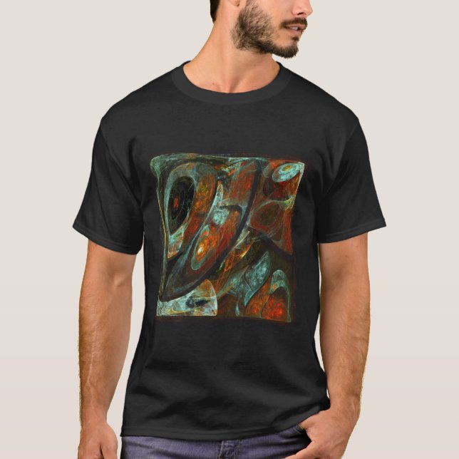 Camiseta Arte abstracto de división de tiempo (Anverso)