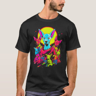 Camiseta Arte abstracto de gato sin pelo Sphynx