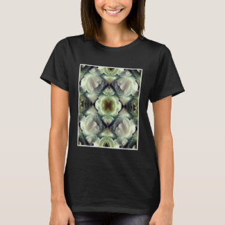 Camiseta Arte abstracto de la flor de rosa blanca