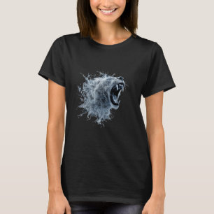 Camiseta Arte abstracto de león 3D Tigre de color blanco ru