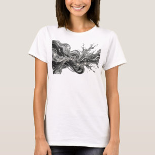 Camiseta Arte ABSTRACTO de Moda en Plata Arte Vestible