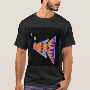 Camiseta Arte abstracto de peces,arte moderno,diseño digita