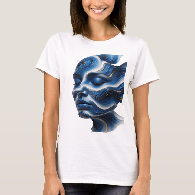 Camiseta Arte abstracto de plata afilada (Anverso)