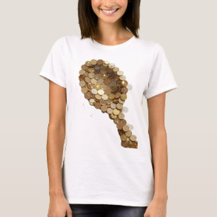 Camiseta ARTE ABSTRACTO de plata ARREBATADOR Impresión de m