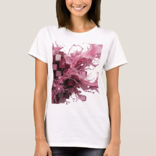 Camiseta ARTE ABSTRACTO de Plata con Estilo Impresión de Ar