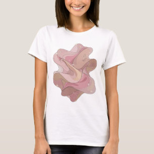Camiseta ARTE ABSTRACTO de plata impresión de moda limpia