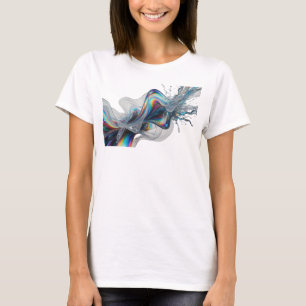 Camiseta Arte abstracto de plata vibrante Arte wearable