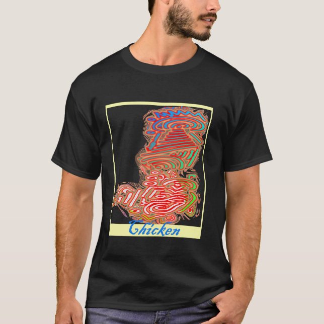 Camiseta Arte abstracto de pollo original (Anverso)