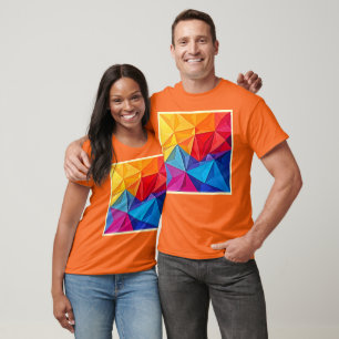 Camiseta Arte abstracto de prisma geométrico audaz