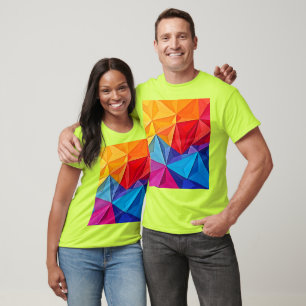Camiseta Arte abstracto de prisma geométrico audaz