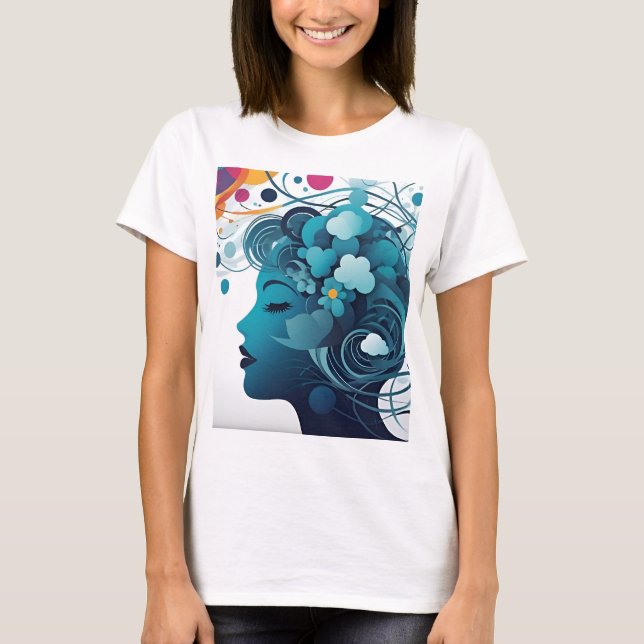 Camiseta Arte abstracto de salud mental (Anverso)