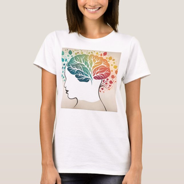Camiseta Arte abstracto de salud mental (Anverso)