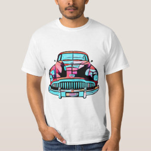 Camiseta Arte abstracto del coche clásico rojo