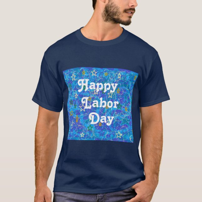 Camiseta Arte abstracto del Día del Trabajo Feliz (Anverso)