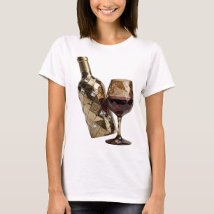 Camiseta ARTE ABSTRACTO Diseño Moderno Plateado Elegante