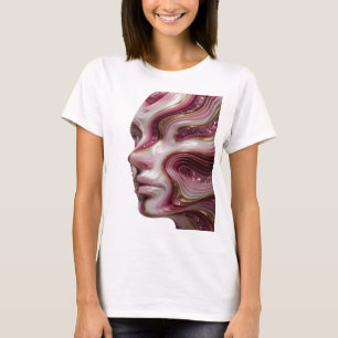 Camiseta Arte abstracto dorado de diseño moderno trendy
