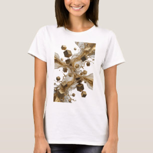 Camiseta Arte abstracto dorado ingenioso Arte wearable