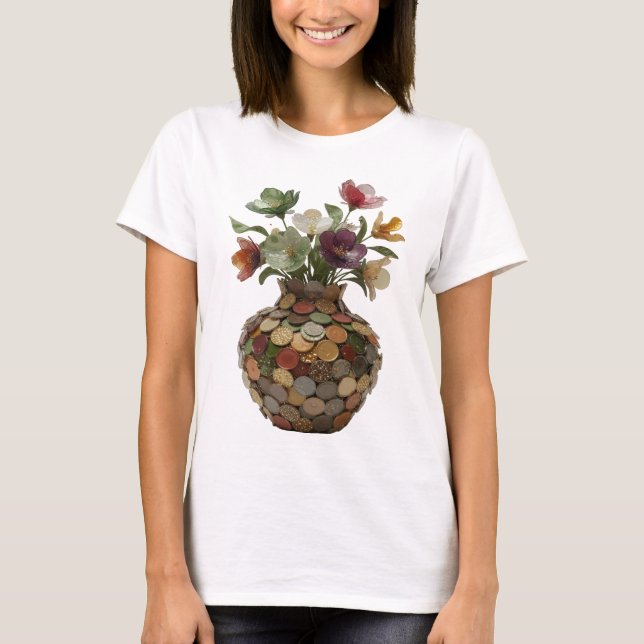 Camiseta ARTE ABSTRACTO Dynamic Silver Impresión de Moda (Anverso)