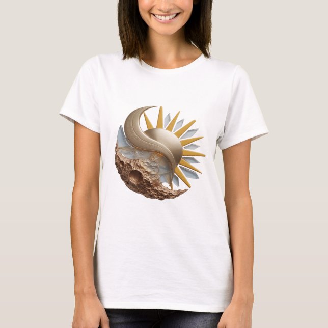 Camiseta ARTE ABSTRACTO Dynamic Silver Impresión de Moda (Anverso)