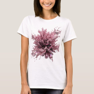 Camiseta Arte abstracto elegante en plata Arte wearable