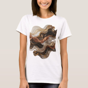 Camiseta Arte abstracto en dorado impresión de arte abstrac