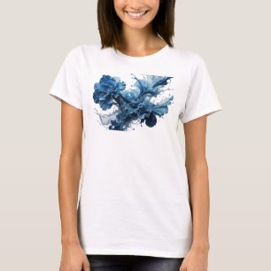 Camiseta Arte abstracto en plata impresión de moda ABSTRACT