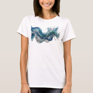 Camiseta Arte abstracto en plata impresionante Impresión de