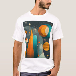 Camiseta ✨Arte abstracto espacial futurista retro moderno ✨