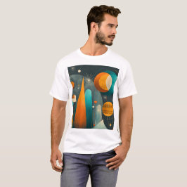 Camiseta ✨Arte abstracto espacial futurista retro moderno ✨