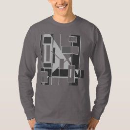 Camiseta Arte abstracto geométrico grisáceo inspirado en MC
