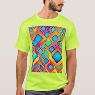 Camiseta Arte abstracto geométrico vibrante