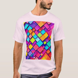 Camiseta Arte abstracto geométrico vibrante