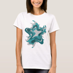 Camiseta Arte abstracto gris chic Diseño moderno