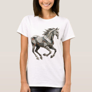 Camiseta Arte abstracto gris Diseño gráfico