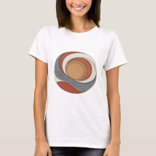 Camiseta Arte abstracto gris ingenioso Diseño gráfico v2