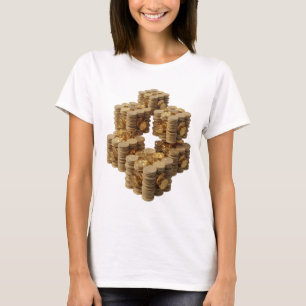 Camiseta Arte abstracto hermoso en plata Diseño abstracto