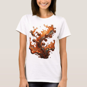 Camiseta ARTE ABSTRACTO Iconico Plateado Impresión de Moda